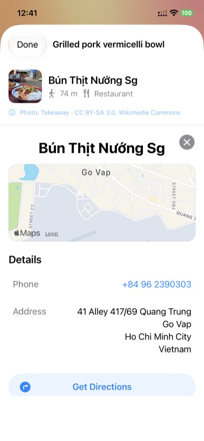 Restaurant & map